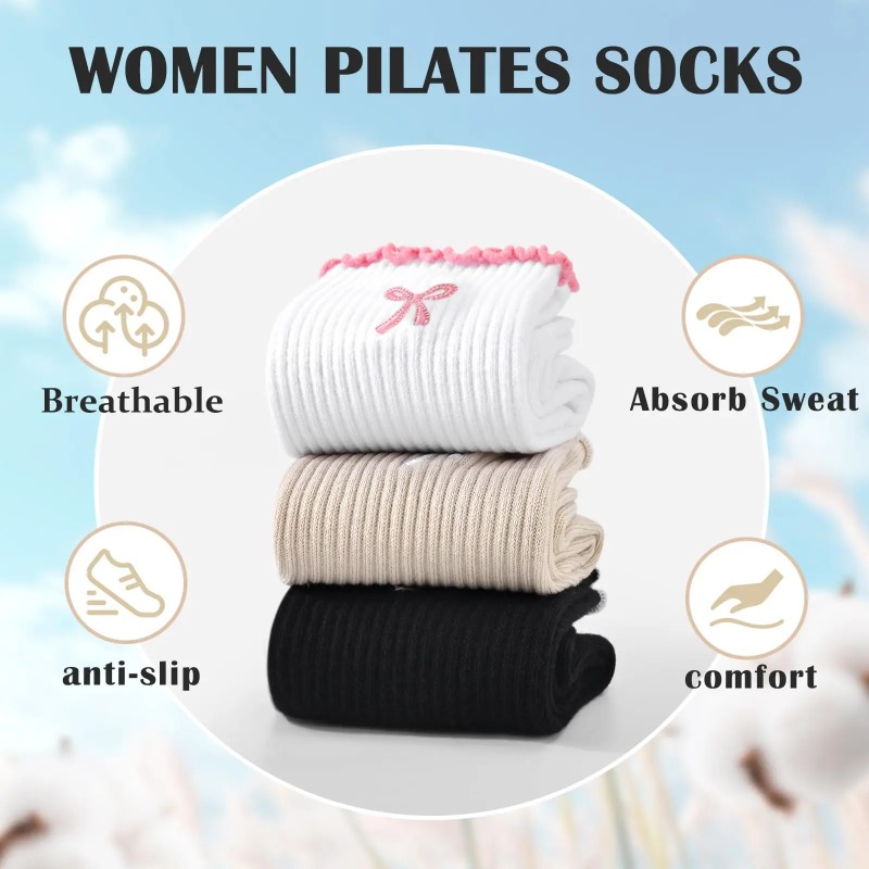 Pilates & Yoga Wohlfühlen Forchheim - Professional Yoga Socks, Cotton Strap Silicone