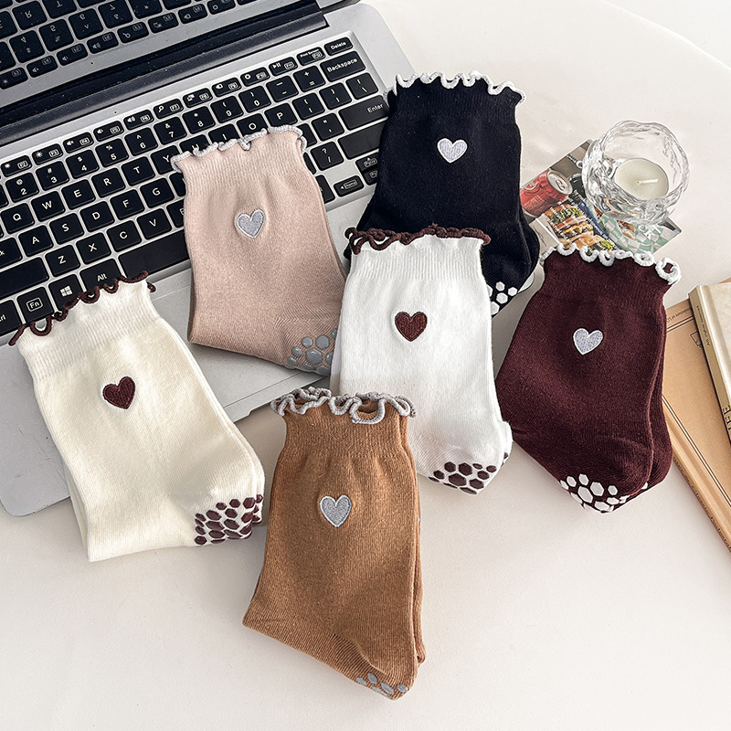 Yoga Socks Women Cotton Heart  - Medias Para Pilates Y Yoga review and price