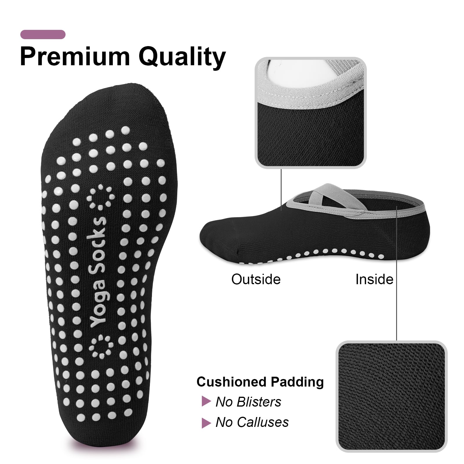 4-Pack Women's Pilates Socks,  - Medias Para Pilates Y Yoga review and price